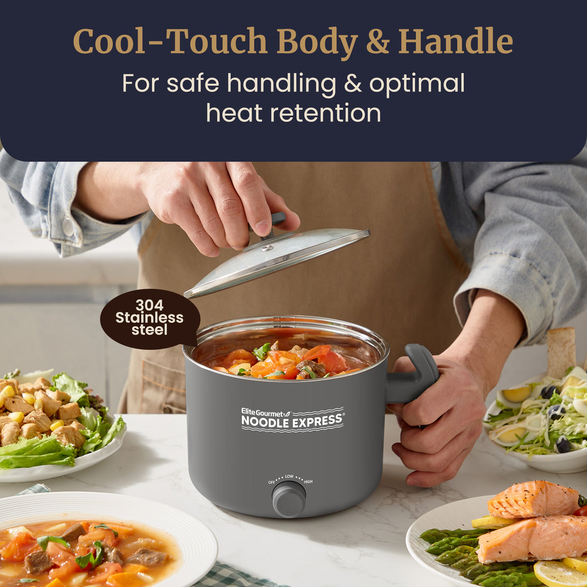 NOODLE EXPRESS™ Mini Hot Pot – Shop Elite Gourmet - Small Kitchen