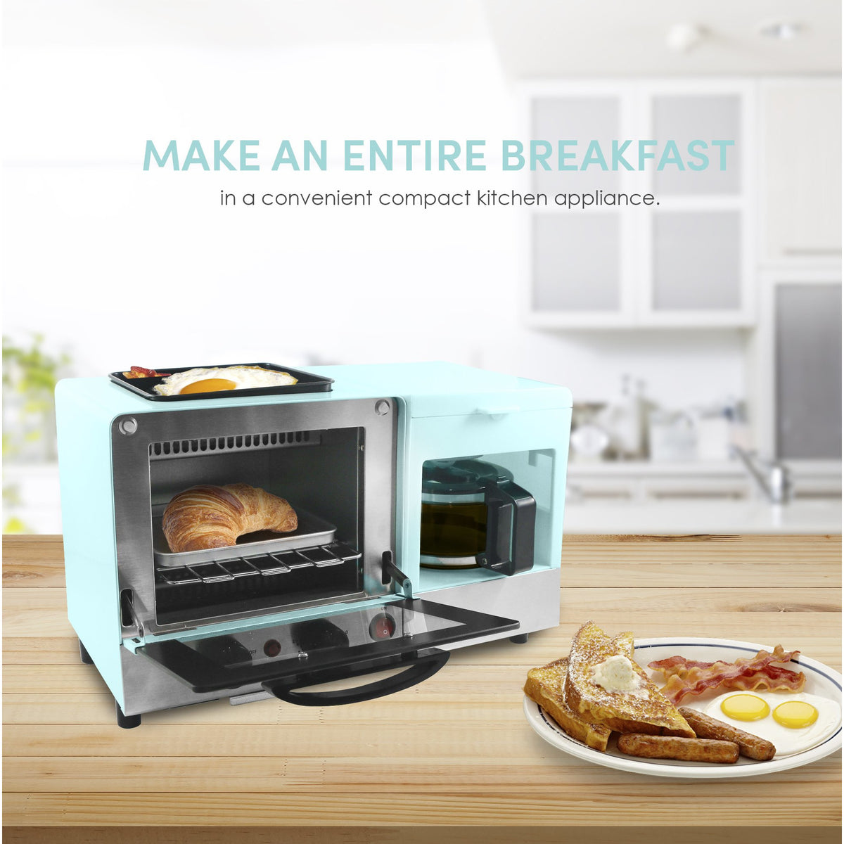 Americana 3-in-1 Breakfast Center Kitchen Elite Appliances [EBK8806BL] Shop - – Gourmet Small
