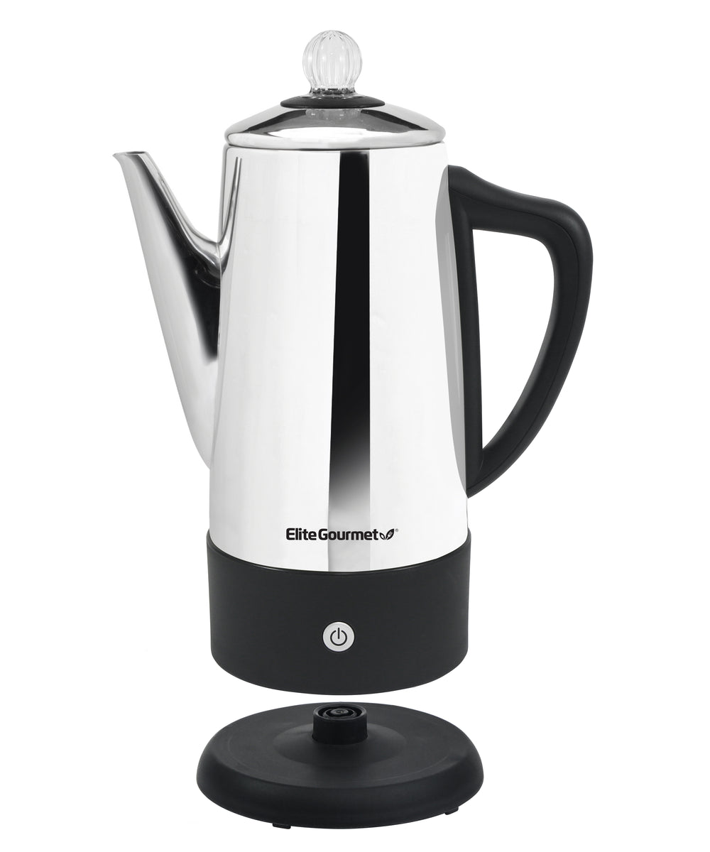 Mixpresso Electric Coffee Percolator Stainless Classic Pot Filter Basket 10 cups