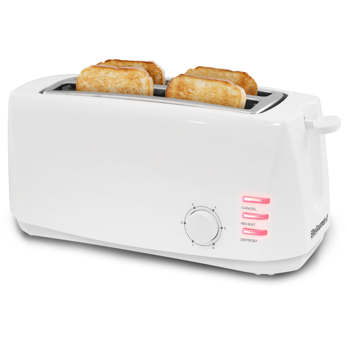 Elite Gourmet ECT118B Cool Touch Single Slice Toaster, 6 Toasting Black