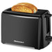 2 Slice Cool Touch Toaster with 6 Temperature Settings & Extra Wide 1.25" (Black)