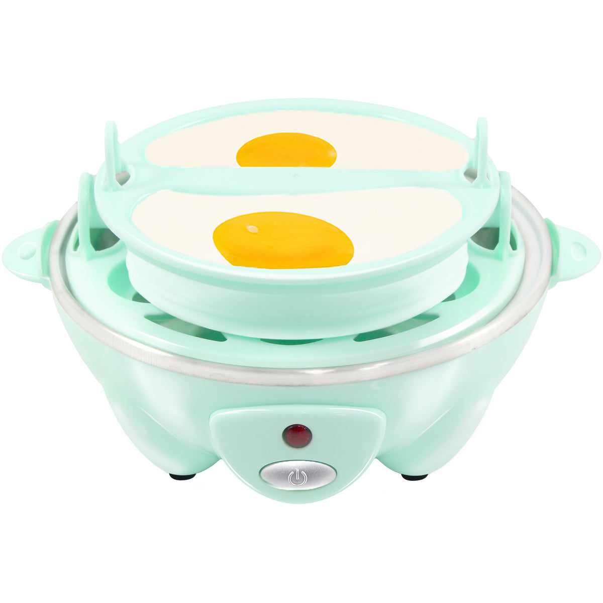 Elite Gourmet EGC-007 Rapid Egg Cooker, 7 Easy-To-Peel, Hard, Medium, Soft  Boiled Eggs, Poacher, Omelet Maker, Auto Shut-Off, Alarm, 16-Recipe