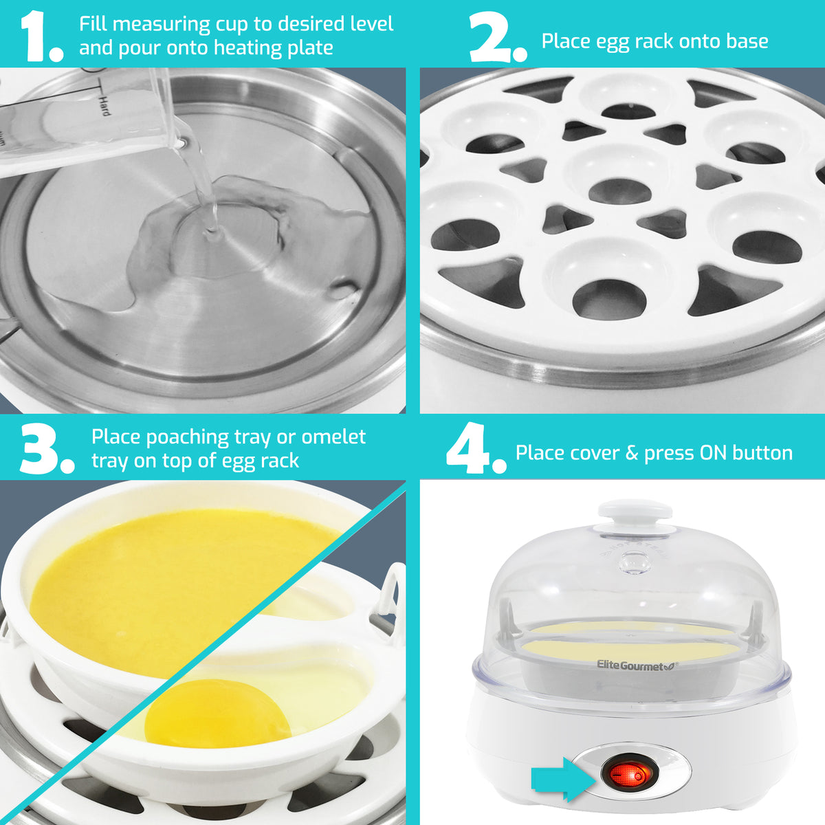 Dash egg deals cooker instructions