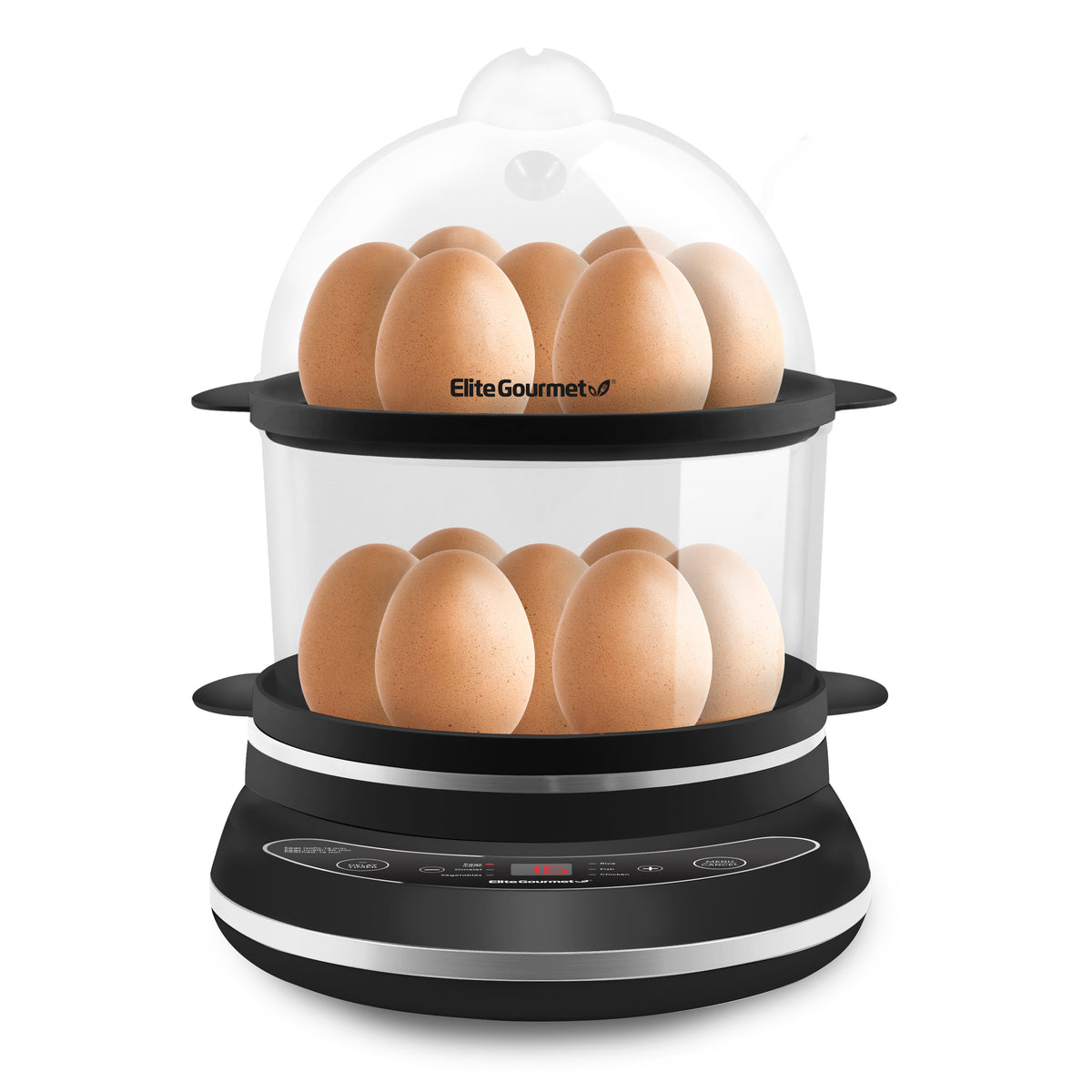Elite Gourmet Eom123 2-Egg Small Electric Egg Cooker - Black EOM123 - The  Home Depot