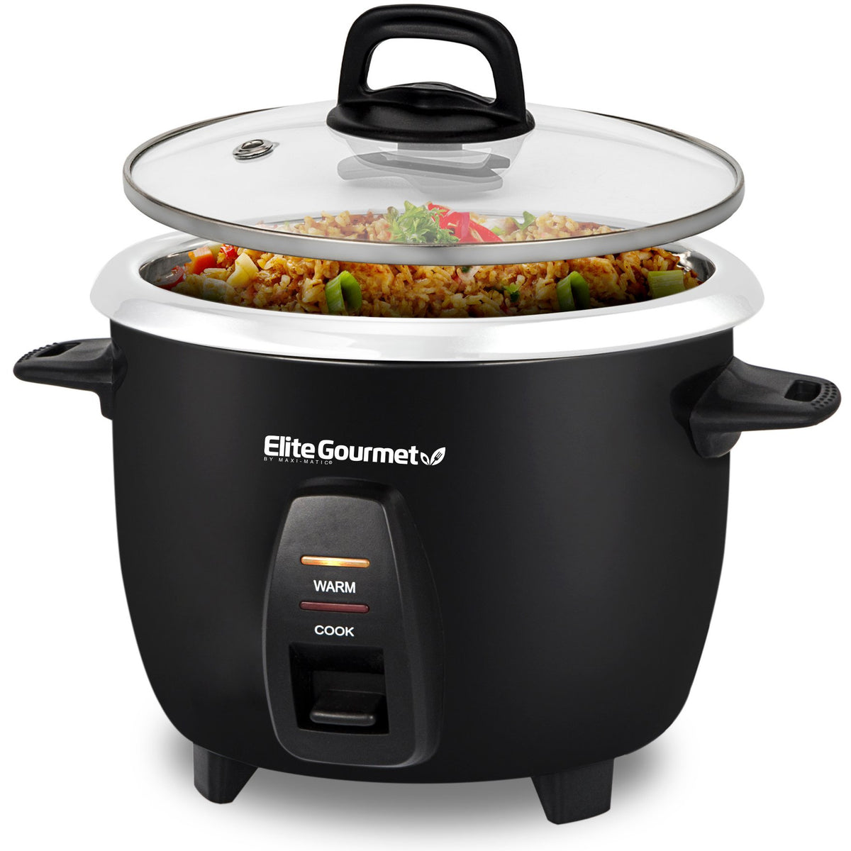 Elite Gourmet 10-Cup Rice Cooker With Stainless Steel Cooking Pot ...