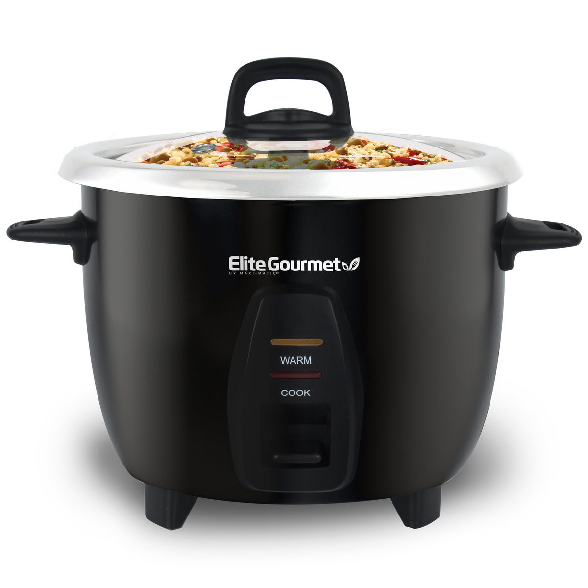 Elite Gourmet 10-Cup Rice Cooker with Stainless Steel Cooking Pot