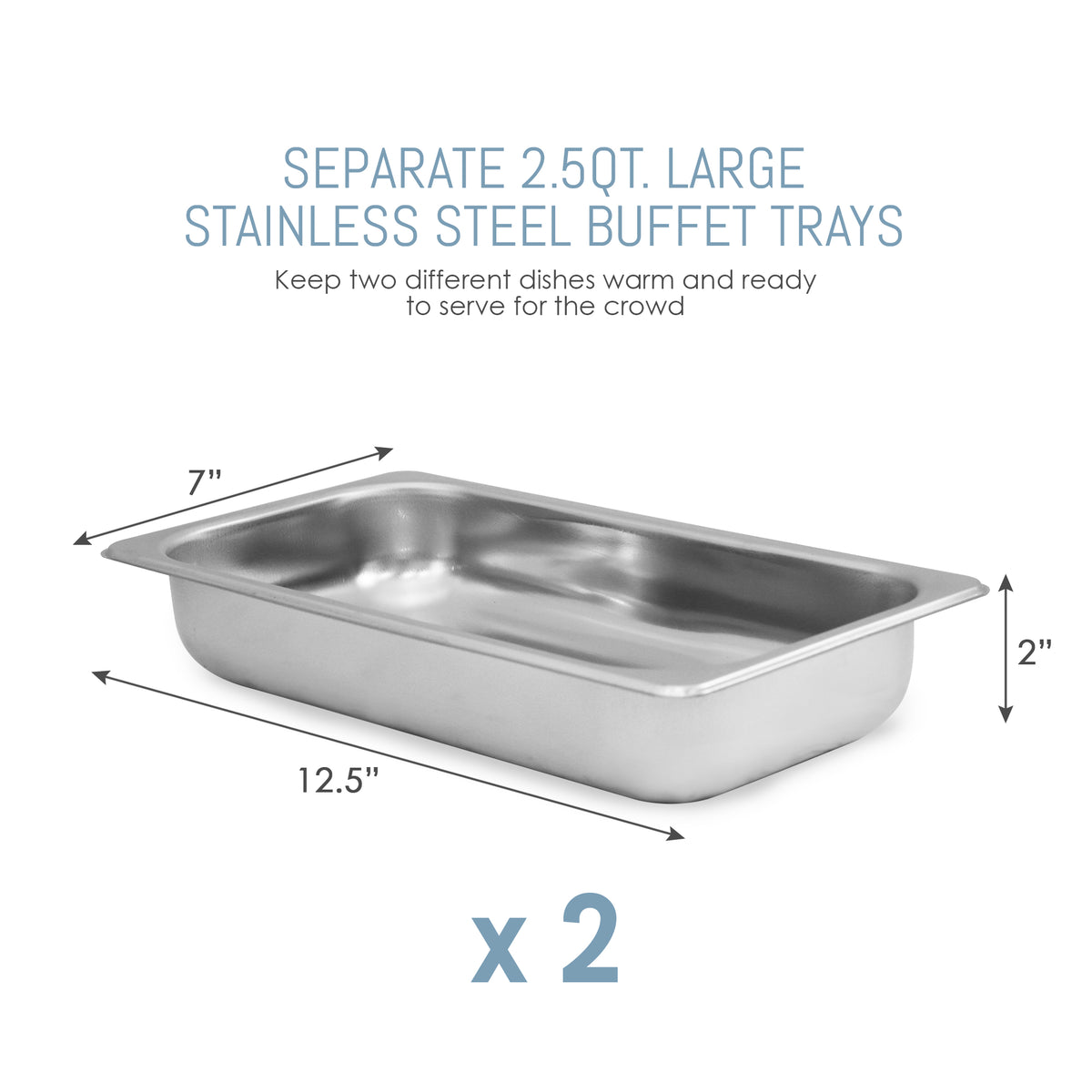 Elite Gourmet 5 Quart Stainless steel Buffet Server FURN - Bunting