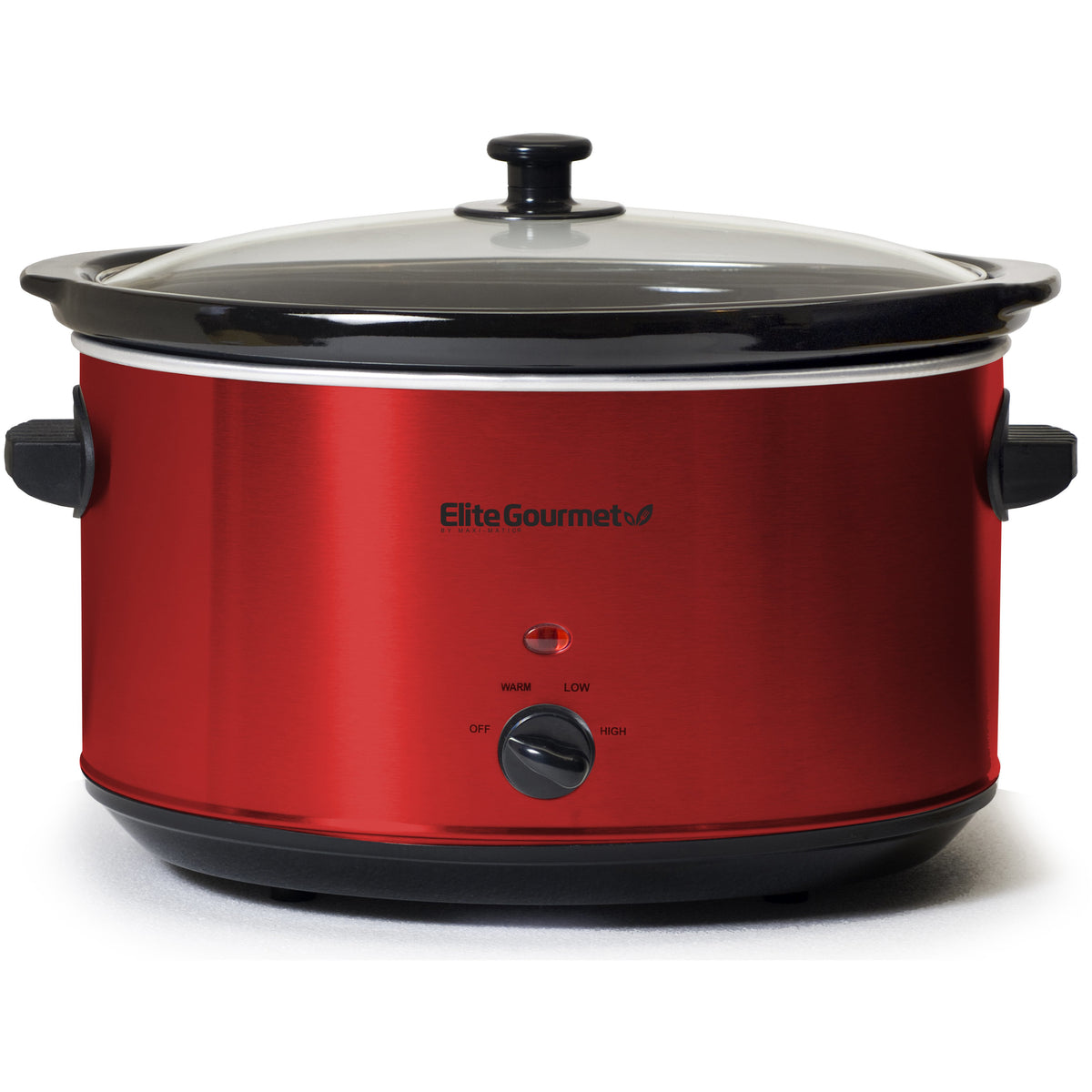 Smart Planet CS1SC Campbell's Slow Cooker with Tempered, Red 