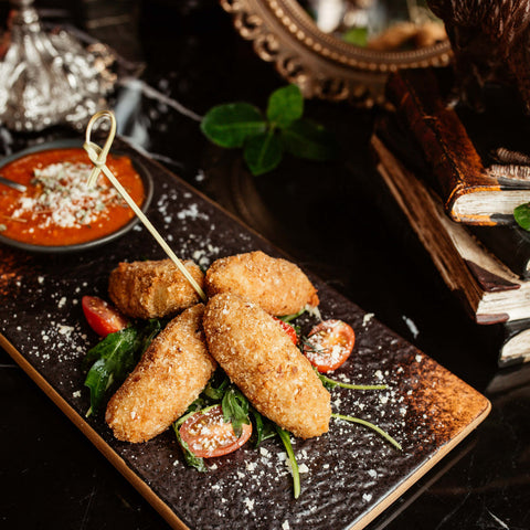 Air Fryer Goat Cheese Croquettes with Warm Pecan Sauce – Elegant Appetizer Idea