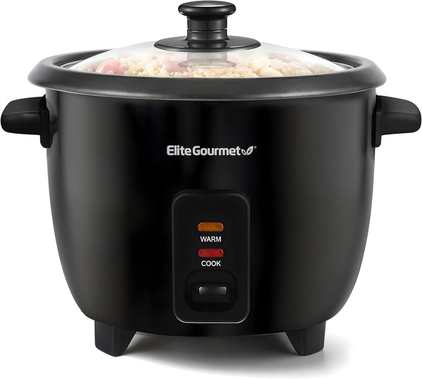 6-Cup Rice Cooker with Steam Tray and Non-Stick Inner Pot