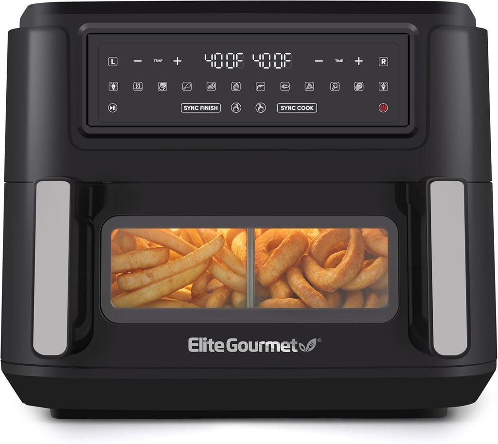 11Qt. Dual Zone Air Fryer Oven with 2 Independent Cook Zones