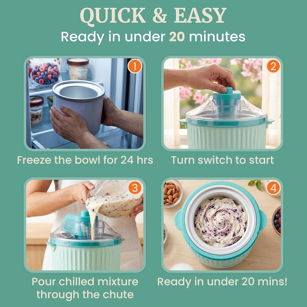 Self-Churning Electric 1Qt. Ice Cream Maker