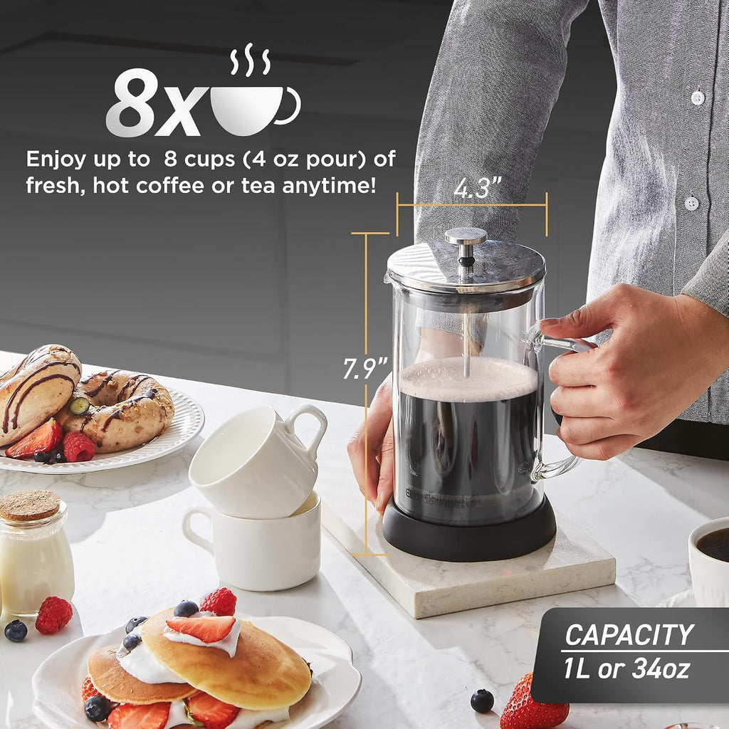 1L French Press Coffee Maker