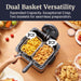 4Qt. Dual Basket Deep Fryer with Lid