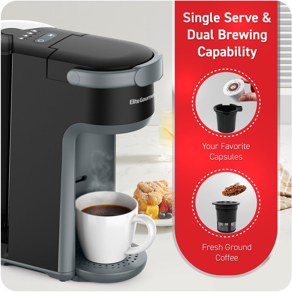 2-in-1 Personal Single-Serve Capsule Coffee Maker