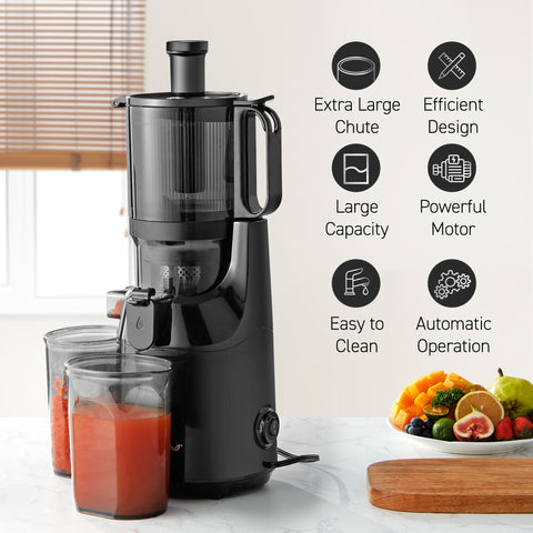 Masticating Slow Juicer with 5.2" Chute
