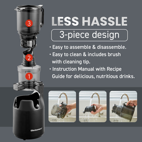 Masticating Slow Juicer with 5.2" Chute