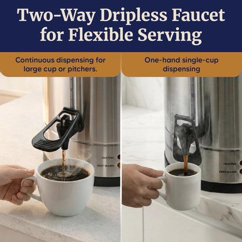 100 Cup Stainless Steel Coffee Urn with Dispenser
