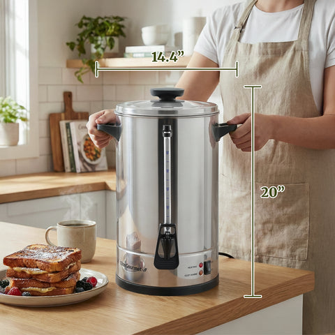 100 Cup Stainless Steel Coffee Urn with Dispenser
