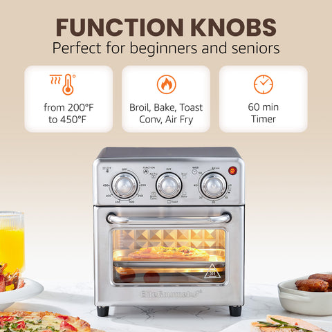 Compact 8.5Qt Air Fryer Oven (Stainless Steel)
