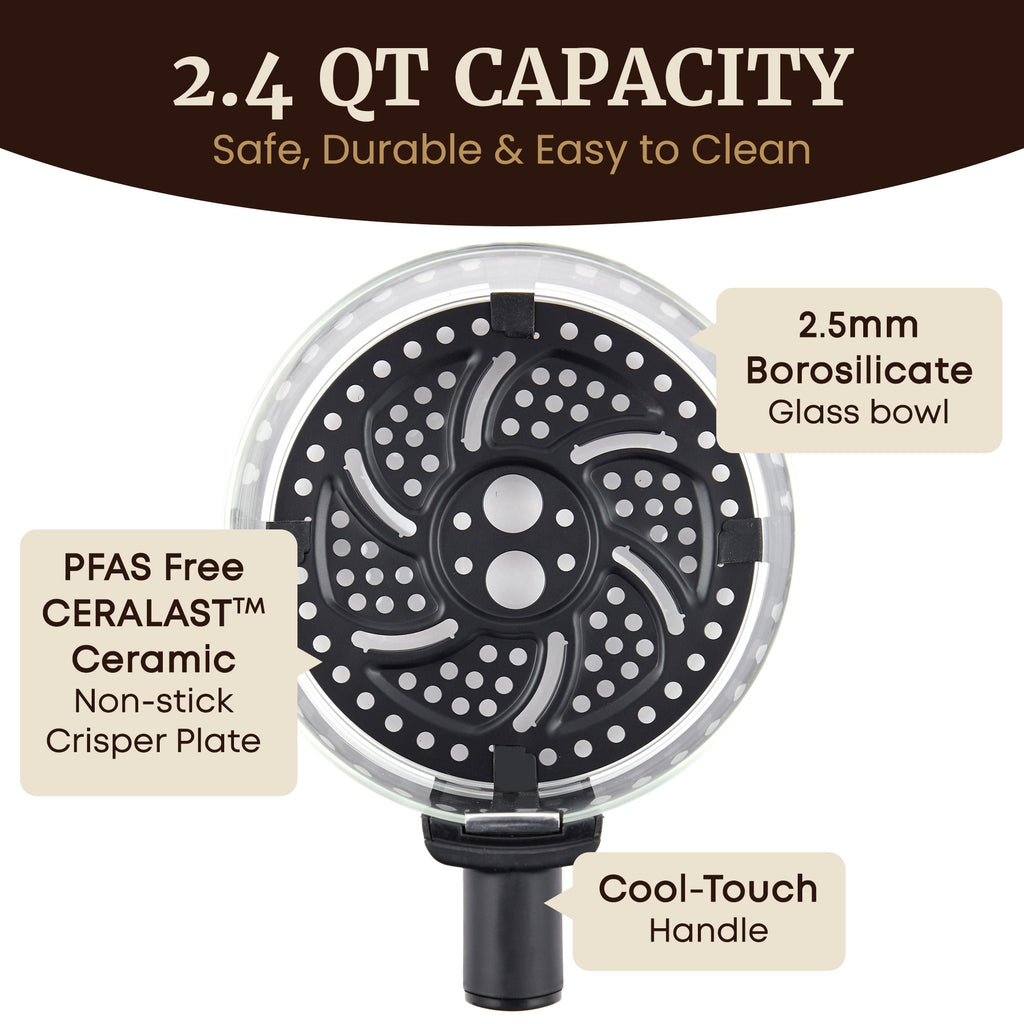 2.3Qt. Glass Air Fryer