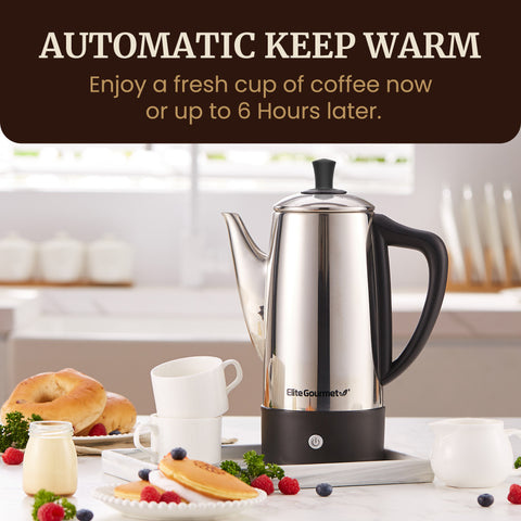 12 Cup Stainless Steel Electric Coffee Percolator