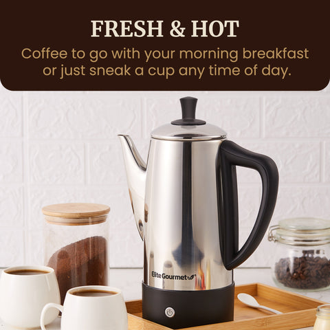 12 Cup Stainless Steel Electric Coffee Percolator