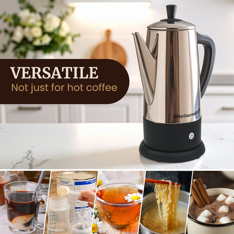 12 Cup Stainless Steel Electric Coffee Percolator