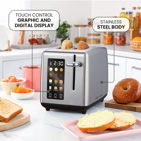 2 Slice Digital Stainless Steel Toaster with Touch Panel