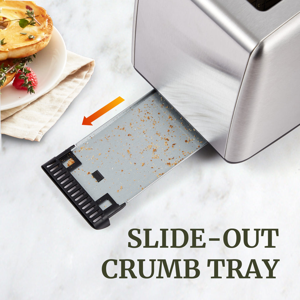 2 Slice Digital Stainless Steel Toaster with Touch Panel