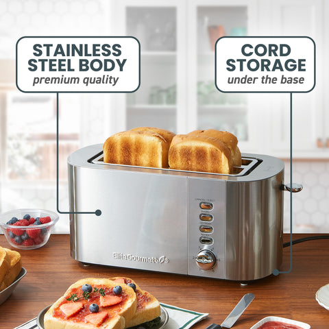Digital Long Slot 4 Slice Toaster
