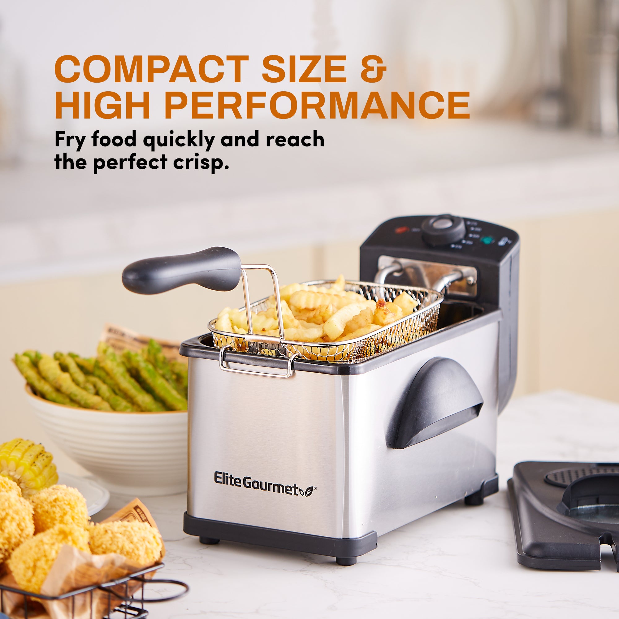 2 Qt Electric Immersion Deep Fryer – Shop Elite Gourmet - Small