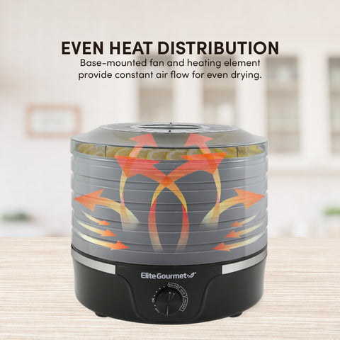 5 Tier Food Dehydrator with Adjustable Temperature Controls