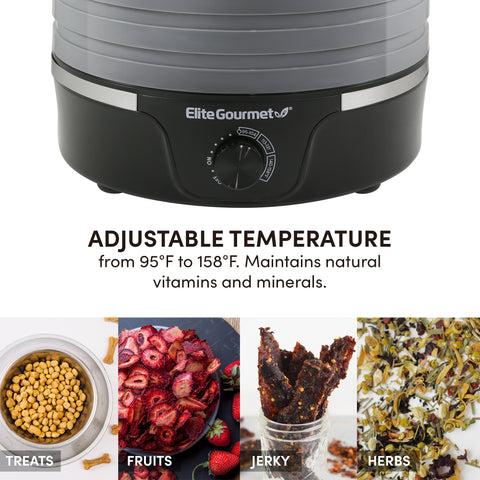 5 Tier Food Dehydrator with Adjustable Temperature Controls