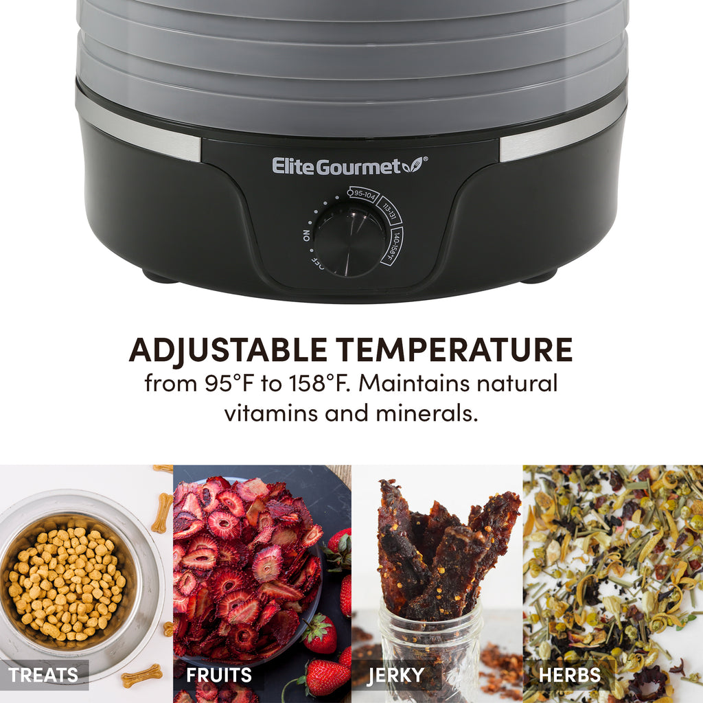 5 Tier Food Dehydrator with Adjustable Temperature Controls