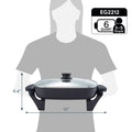 EG2212 6 Quart 3-5 People.  6.4" Height x 16" Width
