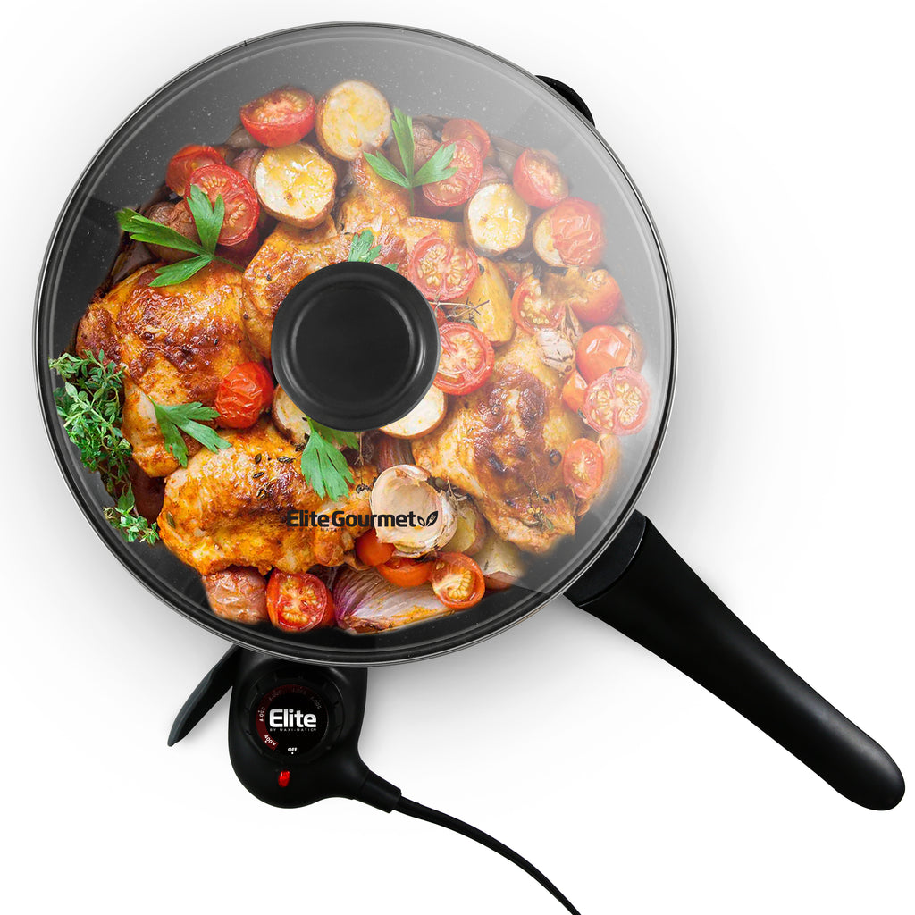 10” 2Qt. Nonstick Electric Skillet with Glass Lid