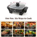 Electric Skillet 8"x8" PFAS-Free Ceramic Non-Stick