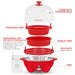 7-Egg Automatic Easy Egg Cooker, Steamer, Poacher (Red)