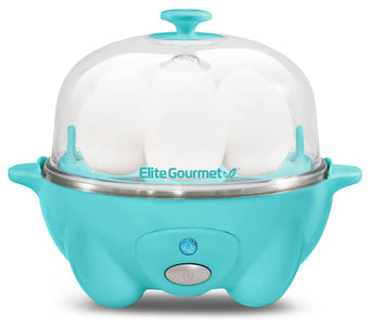 7-Egg Automatic Easy Egg Cooker, Steamer, Poacher (Teal)
