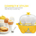 7-Egg Automatic Easy Egg Cooker, Steamer, Poacher (Yellow)