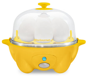 7-Egg Automatic Easy Egg Cooker, Steamer, Poacher (Yellow)