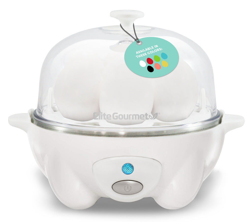 7-Egg Automatic Easy Egg Cooker, Steamer, Poacher (White)