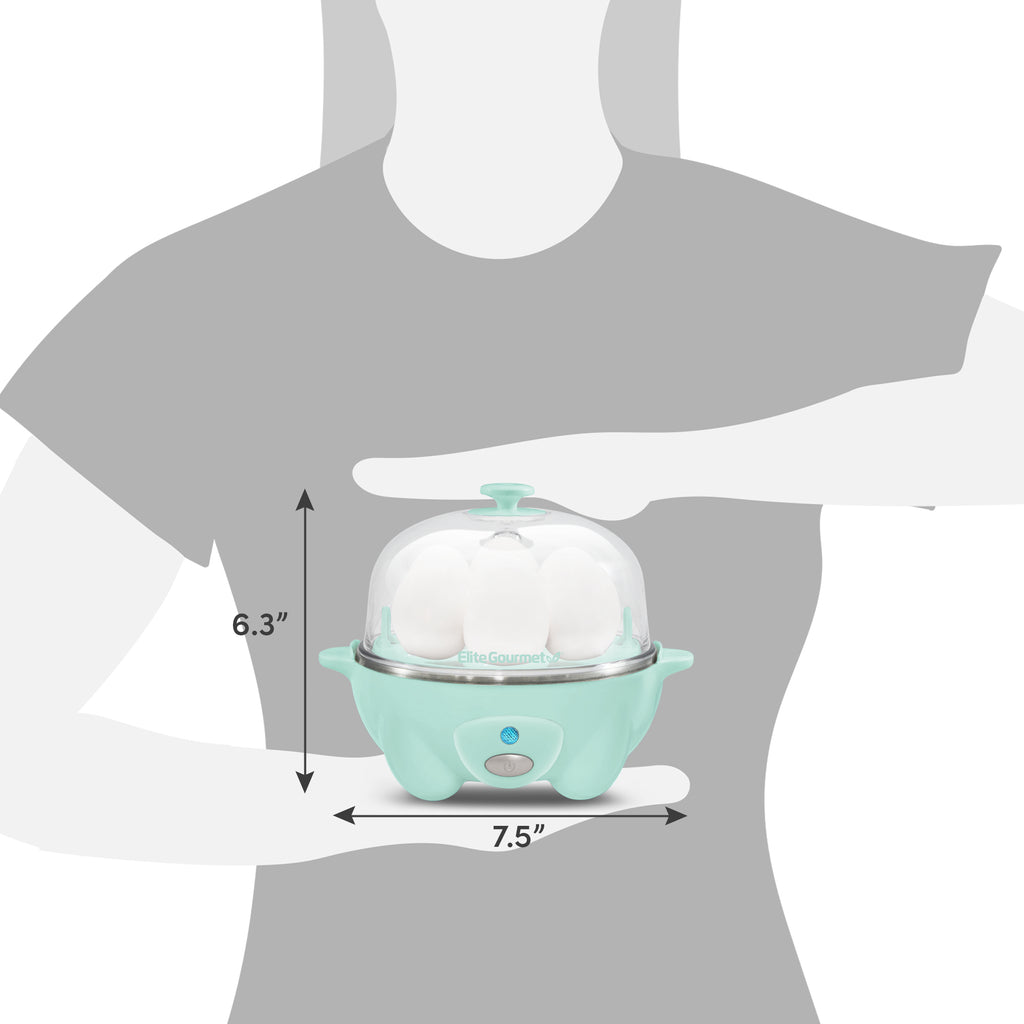 7-Egg Electric Easy Egg Cooker, Steamer, Poacher (Mint)