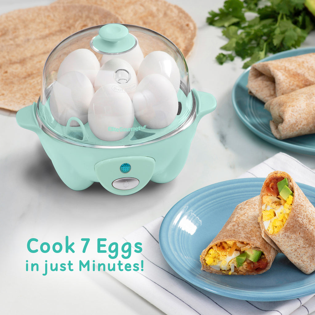 7-Egg Electric Easy Egg Cooker, Steamer, Poacher (Mint)