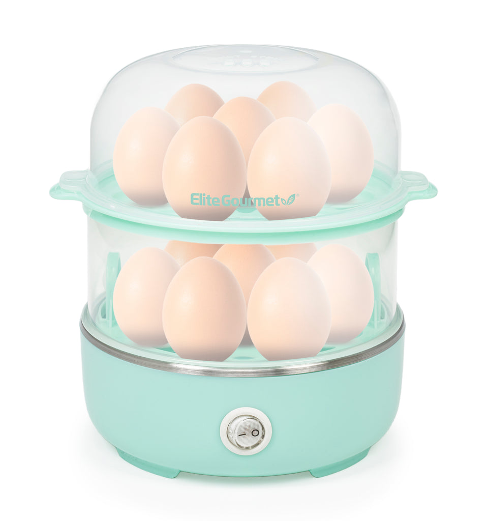 14-Egg Easy Egg Cooker, Steamer, Poacher (Mint)