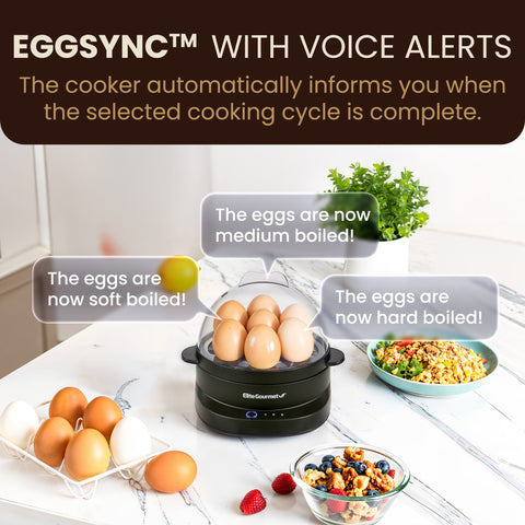 7-Egg Electric Egg Cooker with Voice Alerts