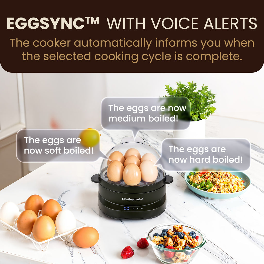 7-Egg Electric Egg Cooker with Voice Alerts