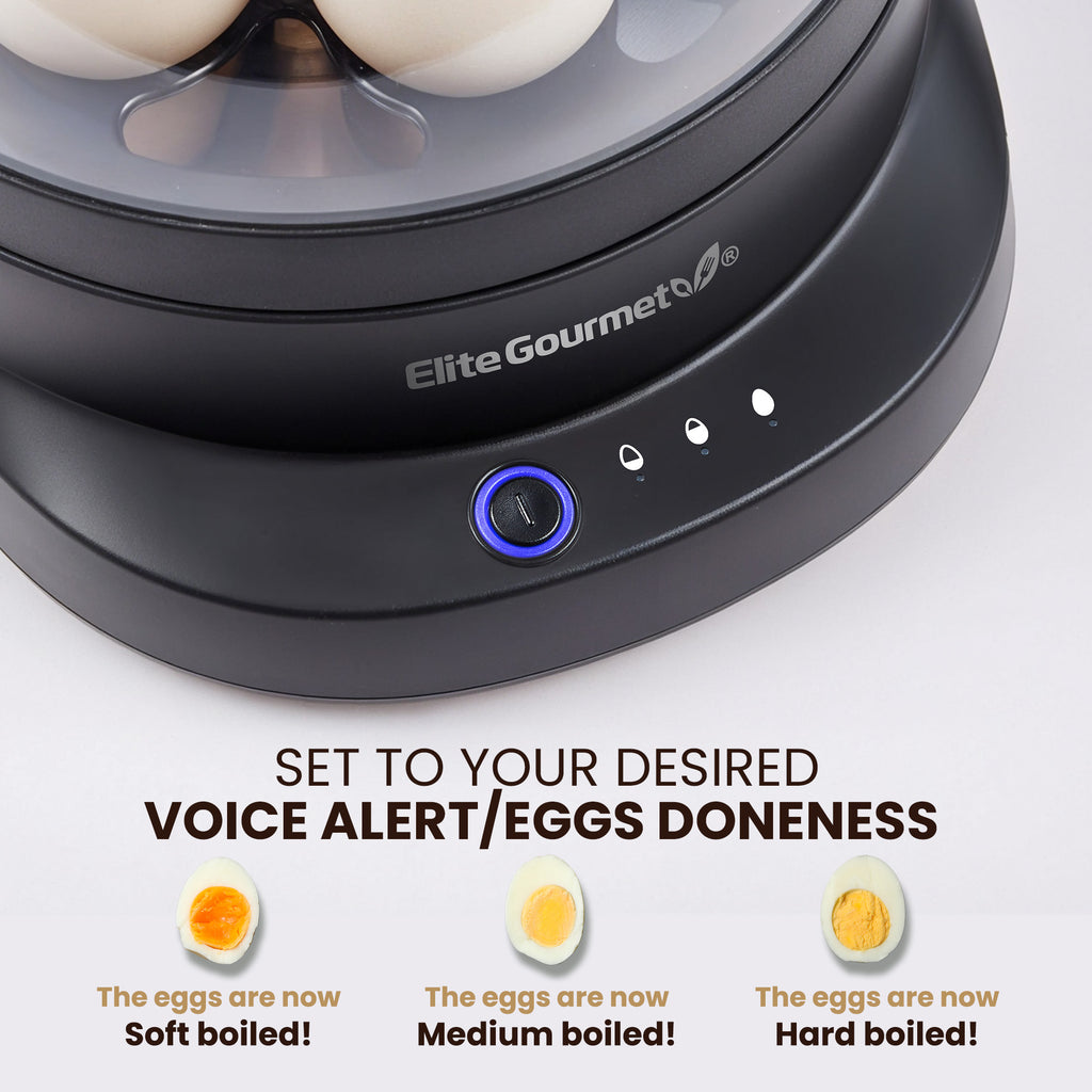 7-Egg Electric Egg Cooker with Voice Alerts