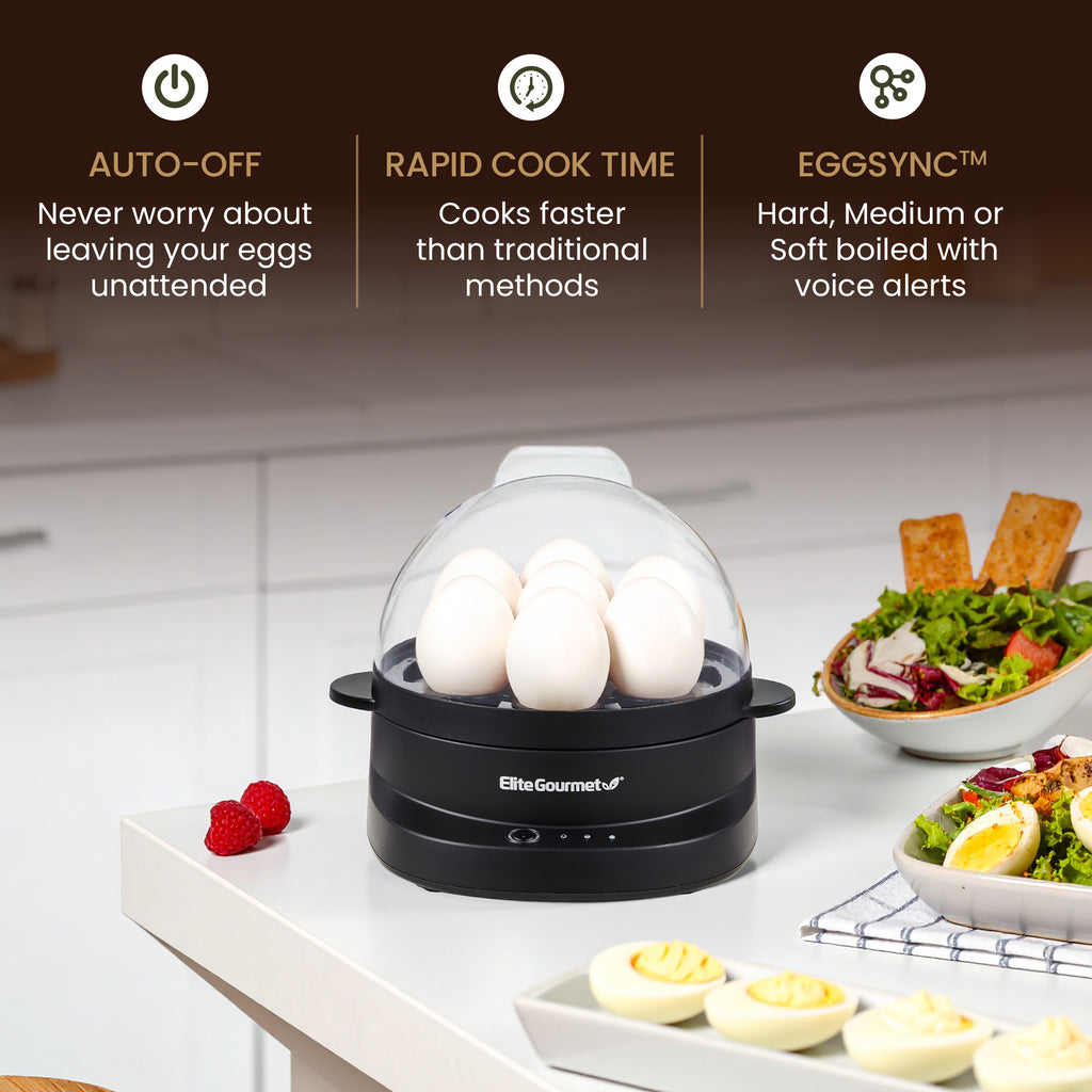 7-Egg Electric Egg Cooker with Voice Alerts